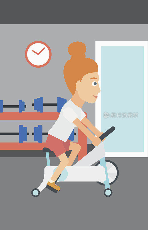 Woman doing cycling exercise